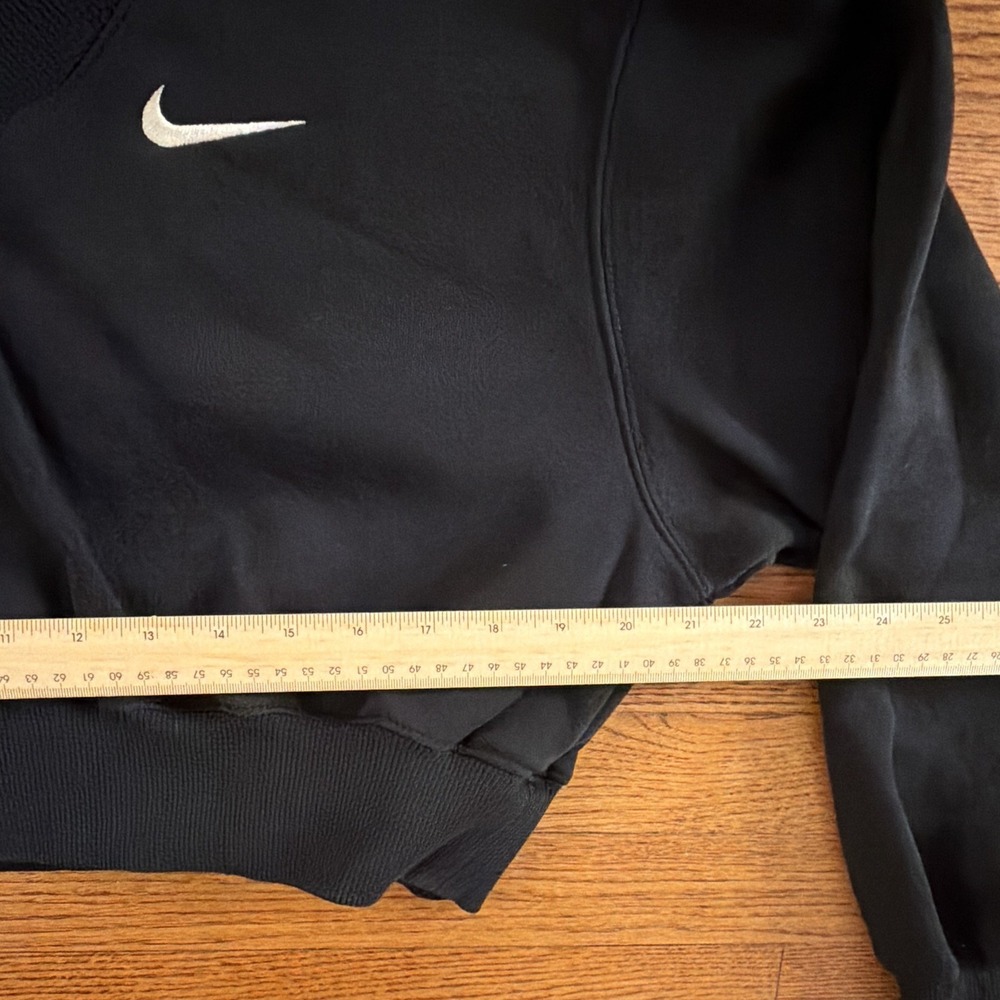 Nike Sportswear Women's Black V-Neck Cropped Fleece Sweatshirt Size S - Picture 5 of 6